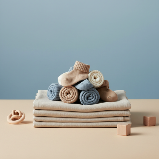 Baby Socks - Top-Down Flat Lay