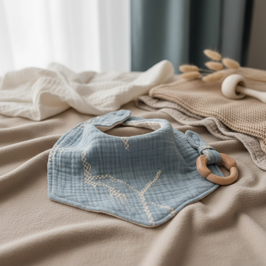 Baby Bib - Top-Down Flat Lay