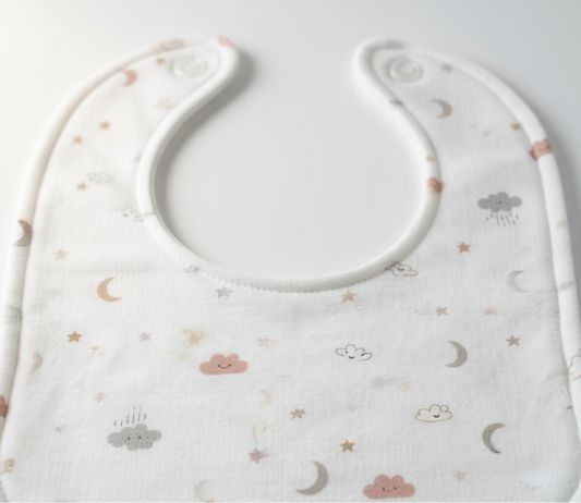 Baby Bib with Snap Buttons